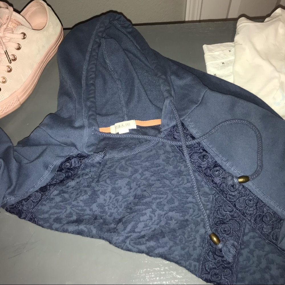 Taylor&Sage antique blue fashion hoodie, S